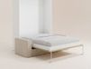 Vente-unique lit armoire bois naturel clair blanc 140 x 200 cm