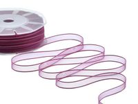 Furlanis - Sluier van satijn, decoratielint voor verpakkingen, gastgeschenken, Italiaanse stof - cyclamen, 10 mm x 50 m