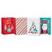 American Greetings 25,4 cm middelgrote kerstgeschenkzakken, bomen, donuts en sneeuwpop (4 zakken)