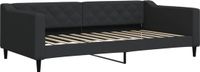 vidaXL Slaapbank 100x200 cm stof zwart