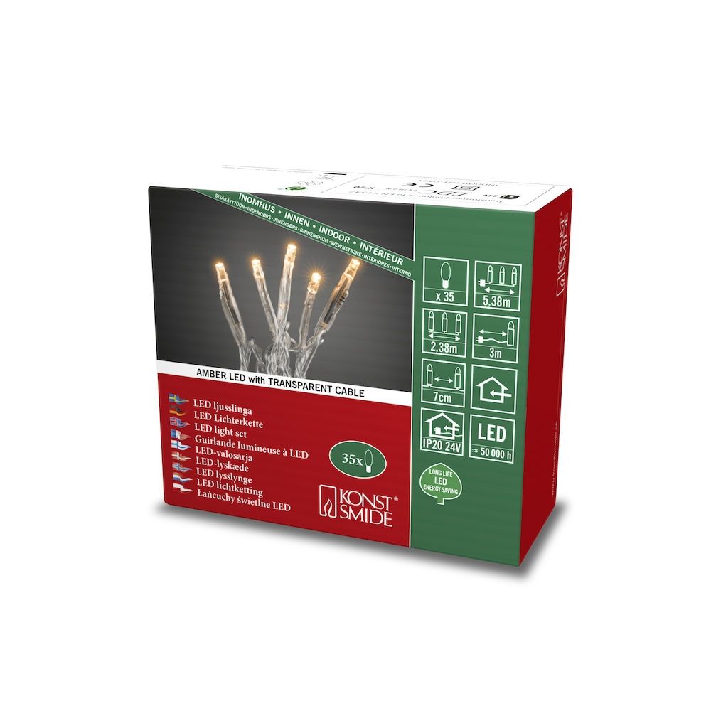 Konstsmide 6352-823 Micro-lichtketting - 35 LED - Amber