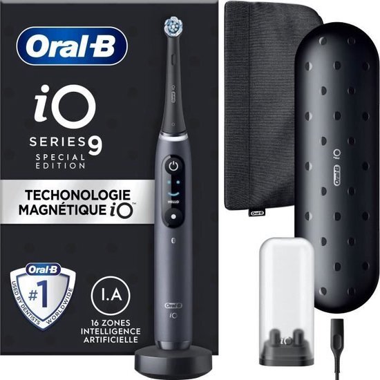 Oral-B iO 9 Elektrische tandenborstel, speciaal voor Bluetooth, zwart