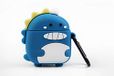 Funny Airpods Hoesjes | Beschermend Hoesje van siliconen voor Apple Airpods - Blauwe draak ontwerp met anti-verlies karabijnhaak. Compatibel met Airpods 1 & 2