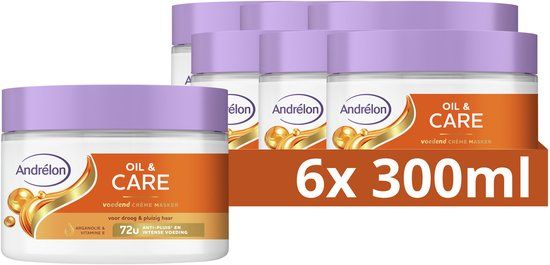 Andrélon Oil & Care Crème Haarmasker - 6 x 300 ml