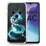 Cokitec Versterkte hoes voor Xiaomi Redmi 14C 4G Fantastic Blue Dragon