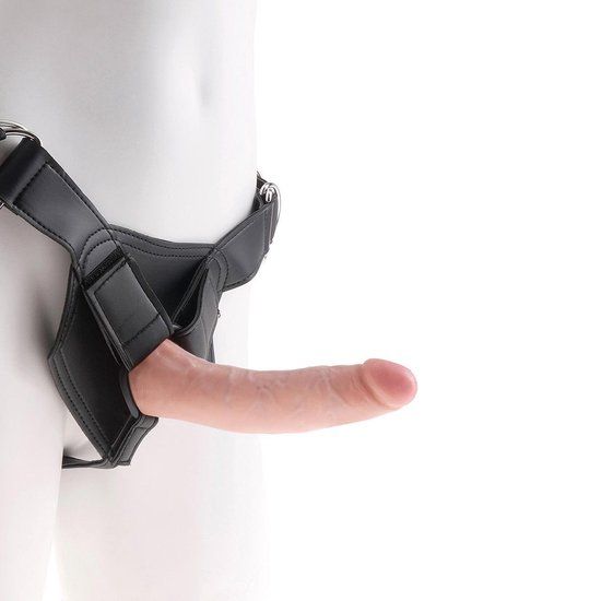 Pipedream King Cock Strap on Harnas met Realistische Dildo - 17,8 cm - beige
