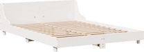 vidaXL Bedframe Massief Grenenhout Wit 160x200 cm