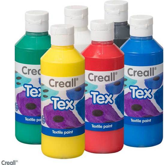 Creall Textiel Verf Assortiment - - 6 x 250ml