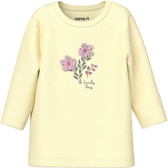 NAME IT NBFDULLA LS TOP BOX Baby Lange mouwen shirts 62 Katoen Elastaan Pear Sorbet
