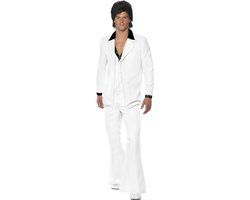 SMIFFY'S - Witte disco feestkleding voor heren XXL - Volledig verkleedpak - Fantasy - Mannen