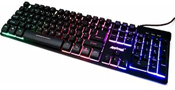 OISE ART STORE Trade Shop Gaming-toetsenbord, met LED-achtergrondverlichting, meerkleurig, ergonomisch, Q801-rgb