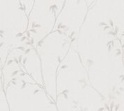 A.S. Création Pure Elegance Vliesbehang - Creme Beige - Linnenlook - Bladeren