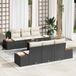 Maison Exclusive - Set de 7 coussins de banc de jardin, noir, en polyrotin
