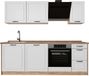 Vicco Complete keukeneenheid R-Line, Wit landelijk/Goudkleurig Eiken, 220 cm goudkleurig eiken werkblad