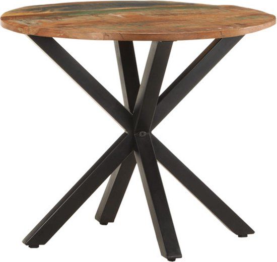 vidaXL Bijzettafel 68x68x56 cm massief gerecycled hout