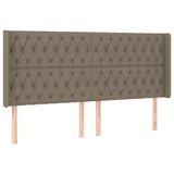 VidaXL Hoofdbord Taupe 183x16x118/128 cm Tissu