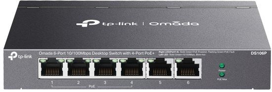 TP-Link Omada DS106P netwerk-switch Unmanaged Fast Ethernet (10/100) Power over Ethernet (PoE) Zwart