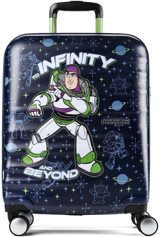 American Tourister Wavebreaker Disney Spinner 55/20 TSA Buzz Lightyear donkerblauw