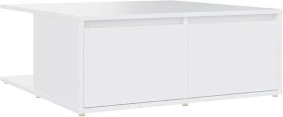 vidaXL Salontafel 80x80x31 cm wit hout