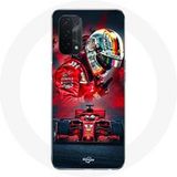 Maniacase Etui voor Oppo A54 5G Formule 1 Sebastian Vettel F1 Driver Red