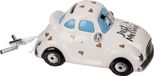Out of the Blue - Spaarpot voor volwassenen - Just Married - keramiek - trouwauto - wit - 16 x 8 cm
