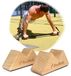 Merkloos Halterstang fitness stang - Ergonomisch - Antislip - Push-up blokken met weerstandsbanden - Voor krachttraining thuis en buiten