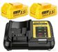 DCBP034 20V MAX accu - Lithium-ion vervangingsaccu voor accusnoeren - 3500 mAh - compatibel met DCBP034 DCBP520 - Set met 2 accu's en een 4A oplader