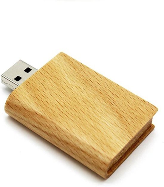 Allesmakkelijk.nl Hout boek usb stick 32gb