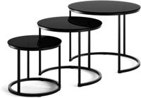 Vicco Montreal Salontafel set – 55 x 55 cm 3 delen Glas