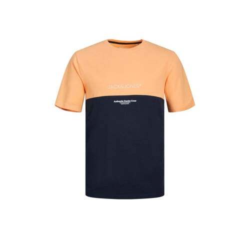 JACK & JONES JACK & JONES ESSENTIALS T-shirt JJERYDER met logo apricot ice