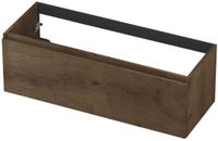 INK - Onderkast 1L Greeploos Houten Keerlijst Fineer - 1200x450x400 Mm - Chocolate Fineer