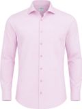 Vercate Strijkvrij Overhemd Twill Katoen Business Shirt Lange Mouwen Slim Fit Heren Roze Maat: 37/S