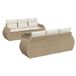 vidaXL 7-delige Loungeset met kussens, polyrattan, beige