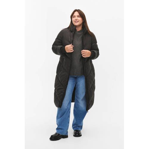 Zizzi CAPAM - Gewatteerde winterjas - Zwart