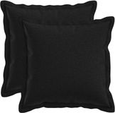 vidaXL - Kussensloop - 2 stuks - Zwart - 30 x 30 cm