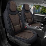 Bremer Sitzbezüge GmbH Autostoelhoezen voor Kia Ceed Bj ab 2018 – Stoelhoezen voor bestuurder en passagier in Zwart/Bruin