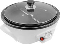 Grains de café Brûleur de café électrique 1200W 220–240V Capacité : 500 grammes Matériau : PP et verre Adapté au café/aux noix Blanc