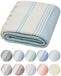 DEMMEX Gecertificeerd biologisch Turks katoenen strand- en badhanddoek - hamam pestemal handdoek, deken - diamantweefsel, voorgewassen, 180 x 90, grijsblauw