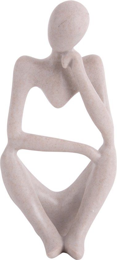 Present Time Statue Wondering Polyresin Grijs