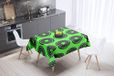 Bonamaison Tafelkleed, Anti-Mold, Sneldrogend, Waterdicht, 100% Polyester Tafellaken, Neon groene rook, 140 x 140 Cm