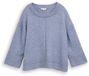 Tom Tailor - Loszittend, comfortabel gebreid vest - Maat L - fern blue melange