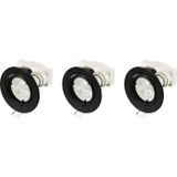 Sygonix SY-6417590 Lampe encastrée LED – Set de 3 pièces – LED GU10 – 3 W – Noir