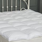 Matrastopper dons, alternatieve pluche, 2 inch dikke gewatteerde matrasbeschermer, pluizig en stevig, met 4 riemen, hotelkwaliteit (Twin XL)