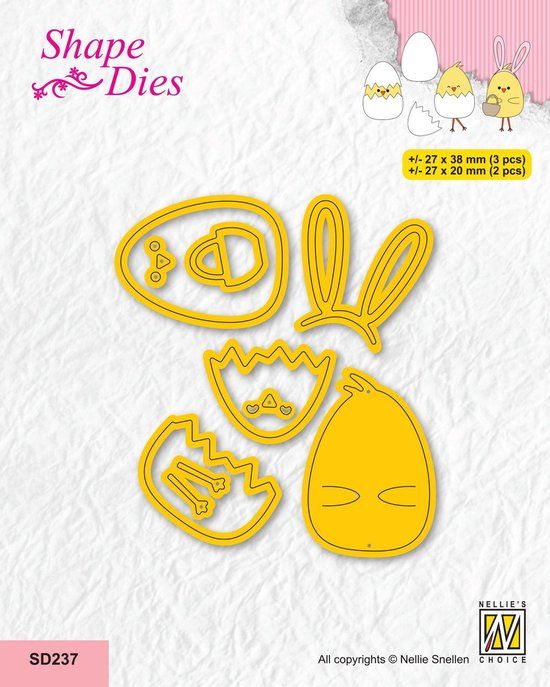 Nellie's Vaessen Creative SD237 Snijmal Nellie Snellen Easter Chick