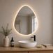 SensaHome Oliver Miroir de salle de bain avec éclairage LED - Dimmable - 2700K/4500K/6400K - Asymétrique - 60x80cm