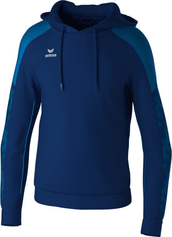 Erima Evo Star Sweatshirt Met Capuchon Heren - Marine / Mykonos - Maat XL