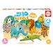 Educa - 3D-puzzel jungledieren, bevat 5 eenvoudig te monteren figuren om te spelen en te leren, aanbevolen voor kinderen van 3 tot 5 jaar (20432)
