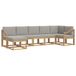 vidaXL Buiten bank set 7 st Wit en Lichtgrijs