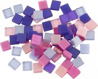 Mosaic tiles resin purple/pink 5 x 5 mm