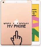 B2Ctelecom Apple iPad 10.2 Print Case Finger Don't Touch My Phone